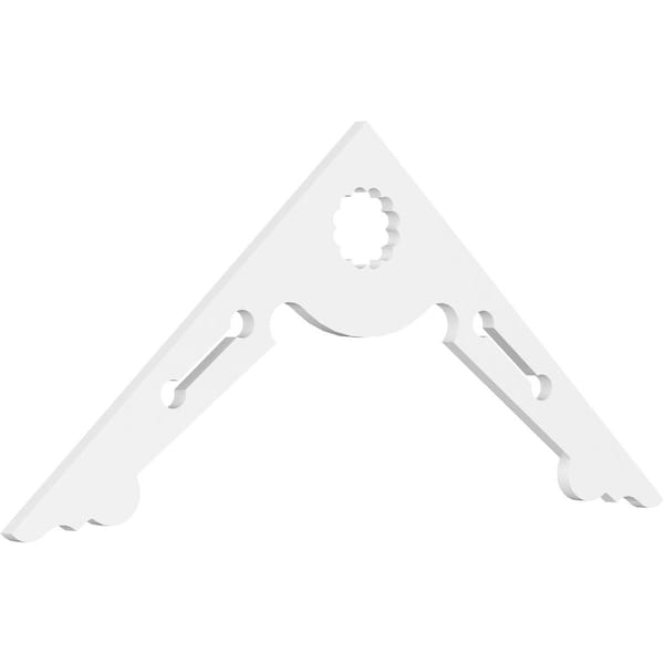 Ekena Millwork Pitch Cena Architectural Grade PVC Gable Pediment, 60"W x 25"H x 1"P (10/12) GPP060X025X100CEN - main